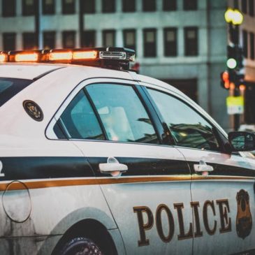police car on the street